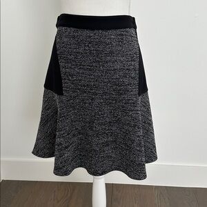 Halogen Black and Gray A-Line Skirt